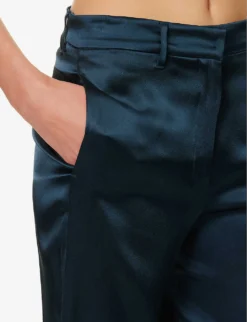 Gioco Relaxed-fit Straight-leg Satin Trousers -Reiss Shop R04167355 ABISSO ALT04