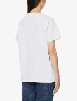 Ganni Dream Graphic-print Relaxed-fit Organic Cotton-jersey T-shirt -Reiss Shop R04167525 BRIGHTWHITE ALT03