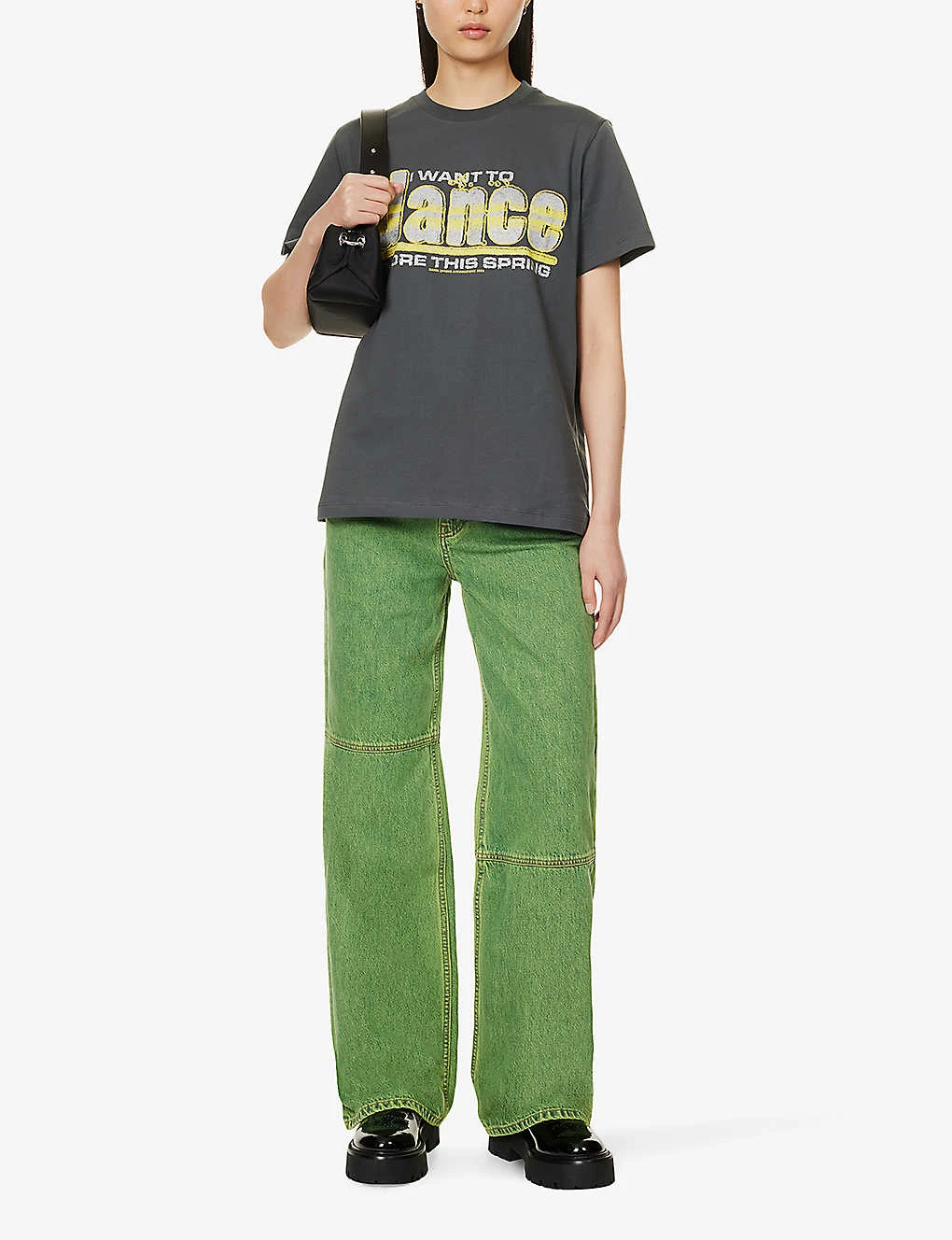 Ganni Dance Graphic-print Relaxed-fit Organic Cotton-jersey T-shirt 2 Ganni Dance Graphic-print Relaxed-fit Organic Cotton-jersey T-shirt - Image 2