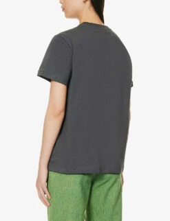 Ganni Dance Graphic-print Relaxed-fit Organic Cotton-jersey T-shirt 8 Ganni Dance Graphic-print Relaxed-fit Organic Cotton-jersey T-shirt -Reiss Shop R04167530 VOLCANICASH ALT03