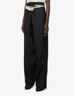 Gachnik Wide-leg Silk And Wool-blend Trousers 7 Gachnik Wide-leg Silk And Wool-blend Trousers -Reiss Shop R04168305 BLACK ALT02