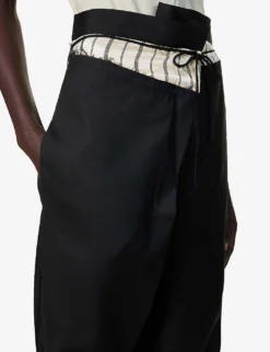 Gachnik Wide-leg Silk And Wool-blend Trousers 9 Gachnik Wide-leg Silk And Wool-blend Trousers -Reiss Shop R04168305 BLACK ALT04