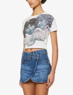 FIORUCCI Angels Graphic-print Organic Stretch-cotton T-shirt 7 FIORUCCI Angels Graphic-print Organic Stretch-cotton T-shirt -Reiss Shop R04168334 WHITE ALT02