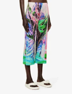 Tropical Winter Straight-leg Mid-rise Knitted Trousers -Reiss Shop R04168556 PINK ALT02