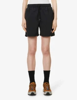 Exclusive Unisex Logo-patch Relaxed-fit Recycled-polyester Swim Shorts 7 Exclusive Unisex Logo-patch Relaxed-fit Recycled-polyester Swim Shorts -Reiss Shop R04168679 BLACK ALT02