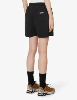 Exclusive Unisex Logo-patch Relaxed-fit Recycled-polyester Swim Shorts 8 Exclusive Unisex Logo-patch Relaxed-fit Recycled-polyester Swim Shorts -Reiss Shop R04168679 BLACK ALT03