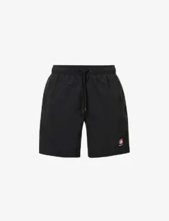 Exclusive Unisex Logo-patch Relaxed-fit Recycled-polyester Swim Shorts