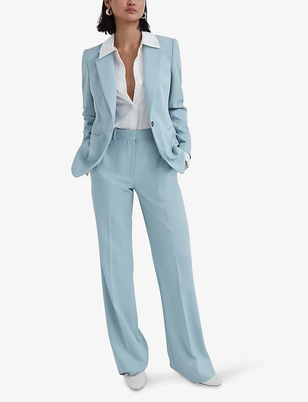 Reiss Clara Wide-leg Mid-rise Wool-blend Trousers 2 Reiss Clara Wide-leg Mid-rise Wool-blend Trousers - Image 2