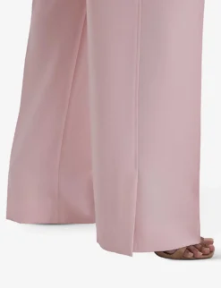 Reiss Marina Pinch-seam Wide-leg High-rise Woven-blend Trousers -Reiss Shop R04168968 PINK ALT04