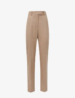 Reiss Marlie Slim-leg High-rise Stretch Wool-blend Trousers