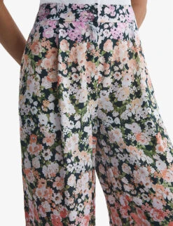 Reiss Serena Floral-print Wide-leg High-rise Woven Trousers -Reiss Shop R04168982 MULTI ALT04
