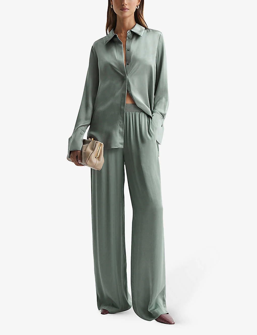 Reiss Imogen Wide-leg High-rise Woven Trousers 2 Reiss Imogen Wide-leg High-rise Woven Trousers - Image 2