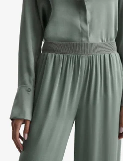 Reiss Imogen Wide-leg High-rise Woven Trousers 7 Reiss Imogen Wide-leg High-rise Woven Trousers -Reiss Shop R04168983 SAGE ALT04