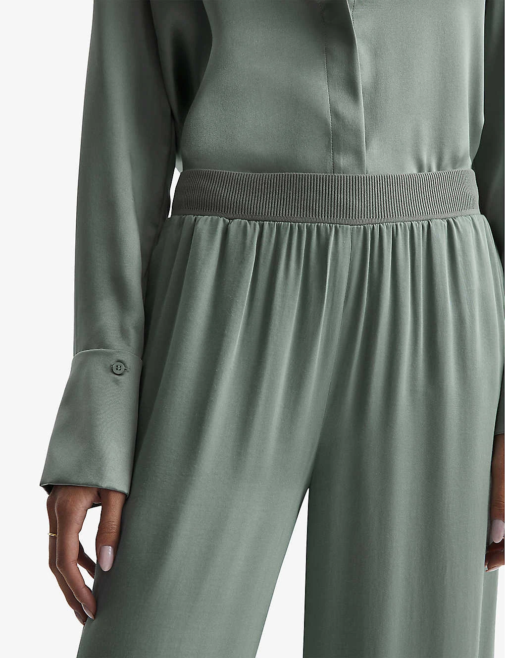 Reiss Imogen Wide-leg High-rise Woven Trousers 4 Reiss Imogen Wide-leg High-rise Woven Trousers - Image 4