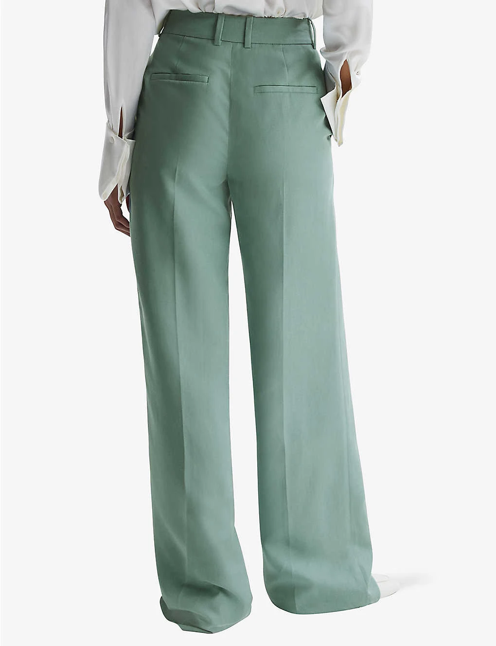 Reiss Talia Wide-leg High-rise Recycled Lyocell-blend Trousers 4 Reiss Talia Wide-leg High-rise Recycled Lyocell-blend Trousers - Image 4