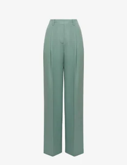 Reiss Talia Wide-leg High-rise Recycled Lyocell-blend Trousers
