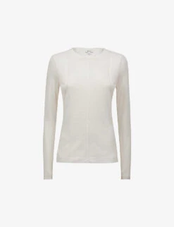 Reiss Mai Exposed-seamed Woven-blend T-shirt
