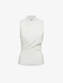 Reiss Eli Stretch-woven Wrap Top