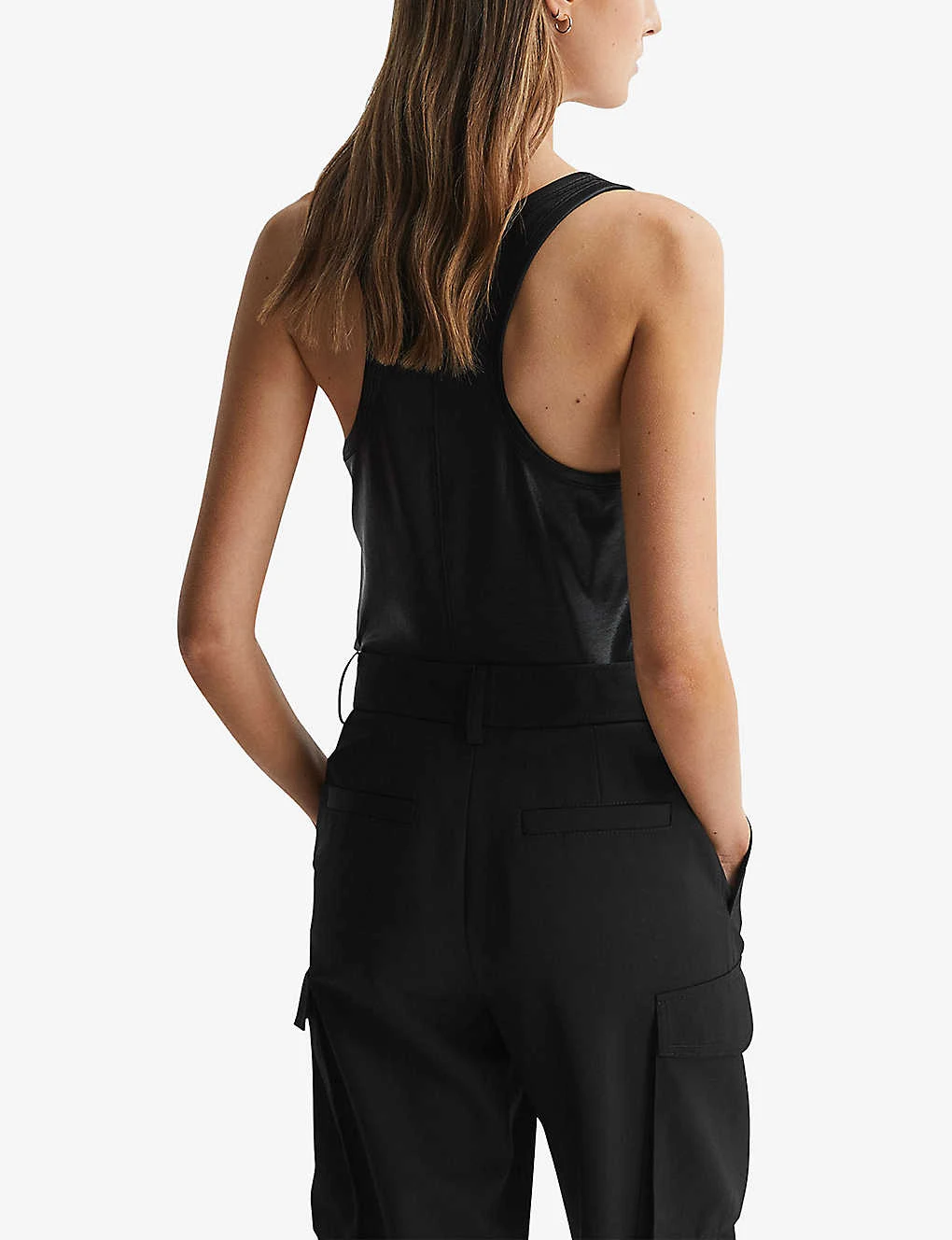 Reiss Lilly Round-neck Sleeveless Metallic Stretch-woven Vest 4 Reiss Lilly Round-neck Sleeveless Metallic Stretch-woven Vest - Image 4