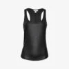 Reiss Lilly Round-neck Sleeveless Metallic Stretch-woven Vest
