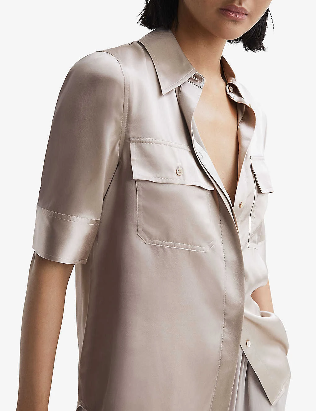 Reiss Aubrey Short-sleeve Silk Shirt 5 Reiss Aubrey Short-sleeve Silk Shirt - Image 5