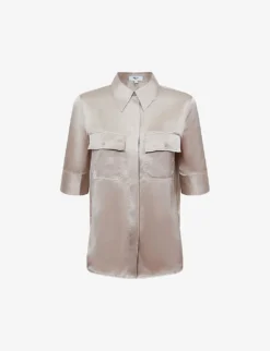 Reiss Aubrey Short-sleeve Silk Shirt