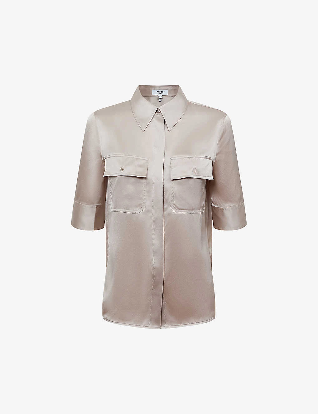 Reiss Aubrey Short-sleeve Silk Shirt 1 Reiss Aubrey Short-sleeve Silk Shirt
