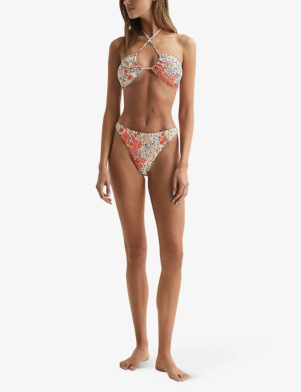 Reiss Lola Floral-print High-cut Bikini Bottoms 2 Reiss Lola Floral-print High-cut Bikini Bottoms - Image 2