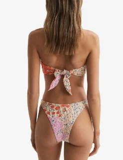 Reiss Lola Floral-print High-cut Bikini Bottoms 8 Reiss Lola Floral-print High-cut Bikini Bottoms -Reiss Shop R04169506 PINKPRINT ALT03