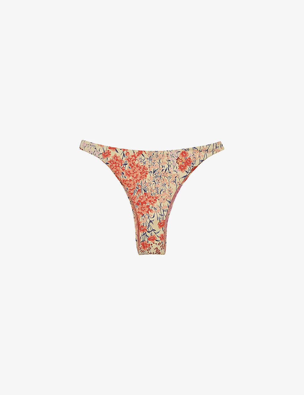 Reiss Lola Floral-print High-cut Bikini Bottoms 1 Reiss Lola Floral-print High-cut Bikini Bottoms