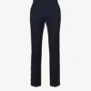Valentino Pantalone Straight-leg Mid-rise Wool And Silk-blend Trousers
