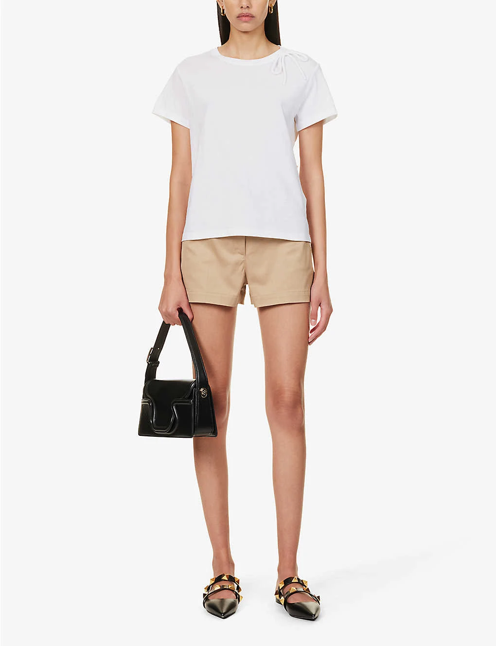 Valentino Pressed-crease Straight-leg Stretch-cotton Shorts 2 Valentino Pressed-crease Straight-leg Stretch-cotton Shorts - Image 2