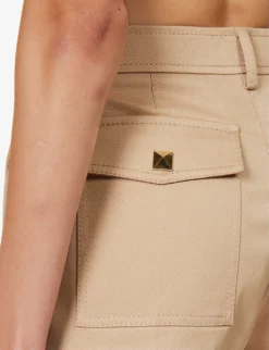 Valentino Pressed-crease Straight-leg Stretch-cotton Shorts 10 Valentino Pressed-crease Straight-leg Stretch-cotton Shorts -Reiss Shop R04169689 BEIGE ALT04