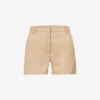 Valentino Pressed-crease Straight-leg Stretch-cotton Shorts