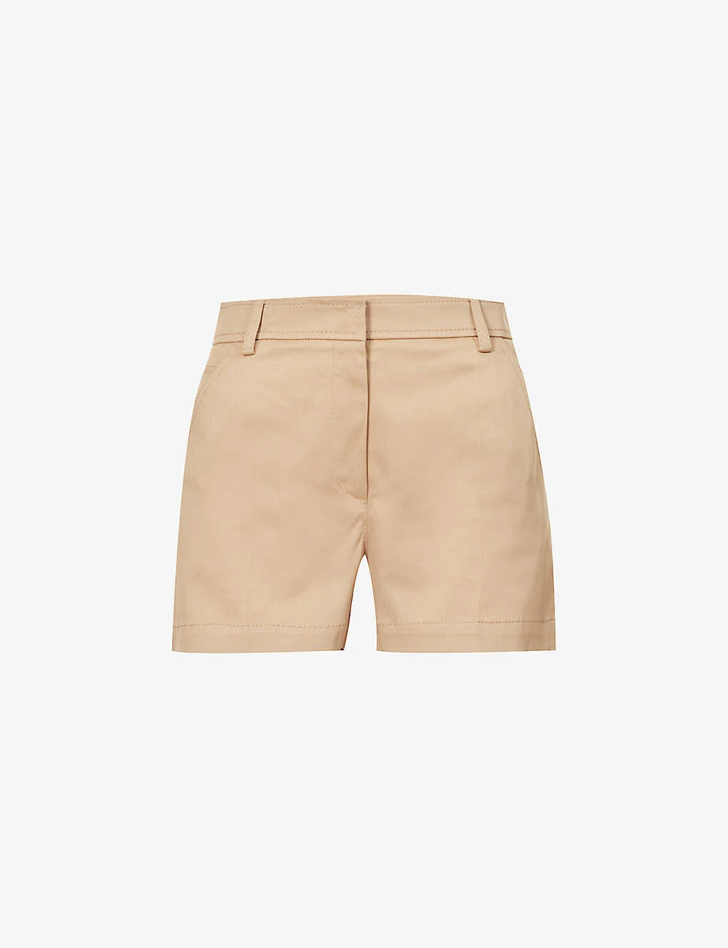 Valentino Pressed-crease Straight-leg Stretch-cotton Shorts 1 Valentino Pressed-crease Straight-leg Stretch-cotton Shorts