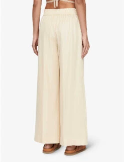 Joseph Thurlow Wide-leg Mid-rise Silk And Cotton-blend Trousers -Reiss Shop R04169962 ALABASTER ALT02