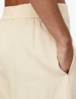 Joseph Thurlow Wide-leg Mid-rise Silk And Cotton-blend Trousers -Reiss Shop R04169962 ALABASTER ALT03