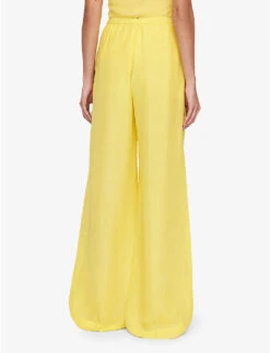 Joseph Thoresby Wide-leg Relaxed-fit Silk Trousers 6 Joseph Thoresby Wide-leg Relaxed-fit Silk Trousers -Reiss Shop R04169966 SUNSHINE ALT02