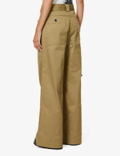 Detachable-belt Straight-leg Stretch-cotton Trousers 8 Detachable-belt Straight-leg Stretch-cotton Trousers -Reiss Shop R04170124 KHAKIGREEN ALT03