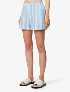 Classic Striped Cotton Shorts -Reiss Shop R04170813 LIGHTBLUE ALT02