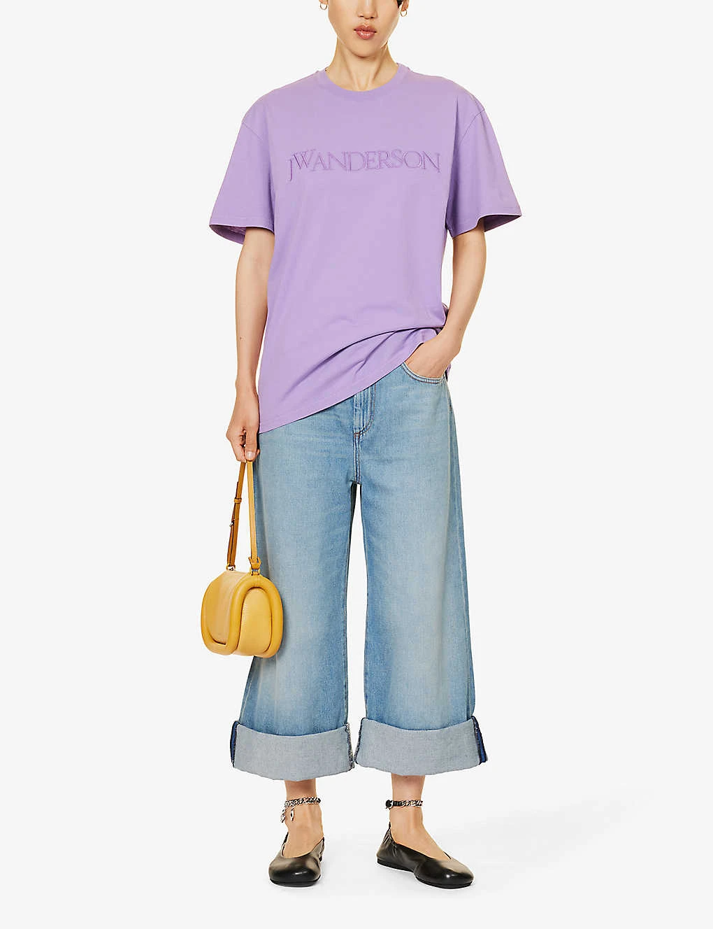 JW Anderson Logo-embroidered Cotton-jersey T-shirt 2 JW Anderson Logo-embroidered Cotton-jersey T-shirt - Image 2