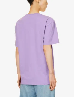 JW Anderson Logo-embroidered Cotton-jersey T-shirt 8 JW Anderson Logo-embroidered Cotton-jersey T-shirt -Reiss Shop R04170851 PURPLE ALT03