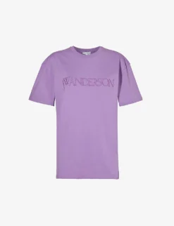 JW Anderson Logo-embroidered Cotton-jersey T-shirt