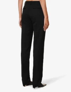 Jil Sander Structured-waist Pressed-crease Straight-leg High-rise Wool Trousers -Reiss Shop R04173139 1 ALT03