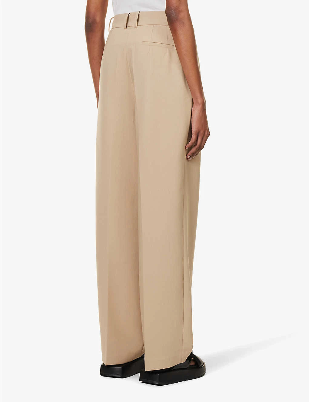 Corrin Pleated Wide-leg Relaxed-fit Stretch-woven Trousers 4 Corrin Pleated Wide-leg Relaxed-fit Stretch-woven Trousers - Image 4