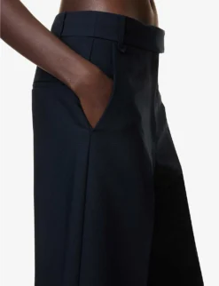Bostan Wide-leg Mid-rise Stretch-woven Trousers 9 Bostan Wide-leg Mid-rise Stretch-woven Trousers -Reiss Shop R04174451 NAVY ALT04