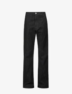 Eutrophic Cut-out Wide-leg Mid-rise Jeans