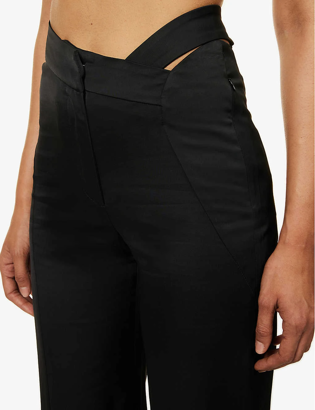 Fluid Cut-out High-rise Straight-leg Wool-blend Trousers 5 Fluid Cut-out High-rise Straight-leg Wool-blend Trousers - Image 5