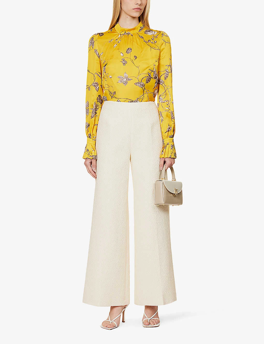 Debbie Wide-leg High-rise Cotton-blend Trousers 2 Debbie Wide-leg High-rise Cotton-blend Trousers - Image 2