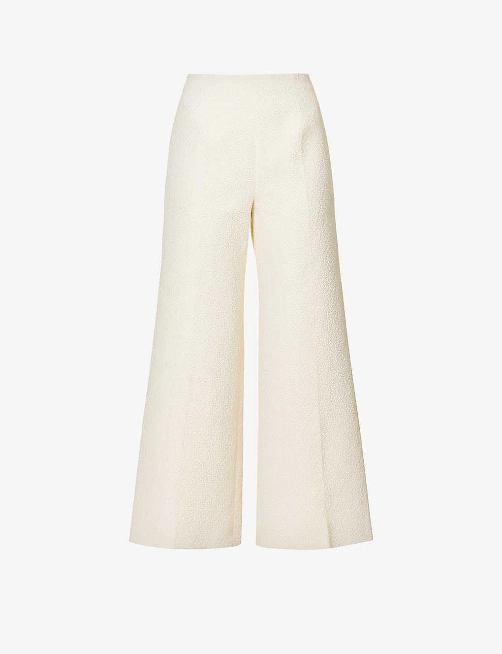 Debbie Wide-leg High-rise Cotton-blend Trousers 1 Debbie Wide-leg High-rise Cotton-blend Trousers